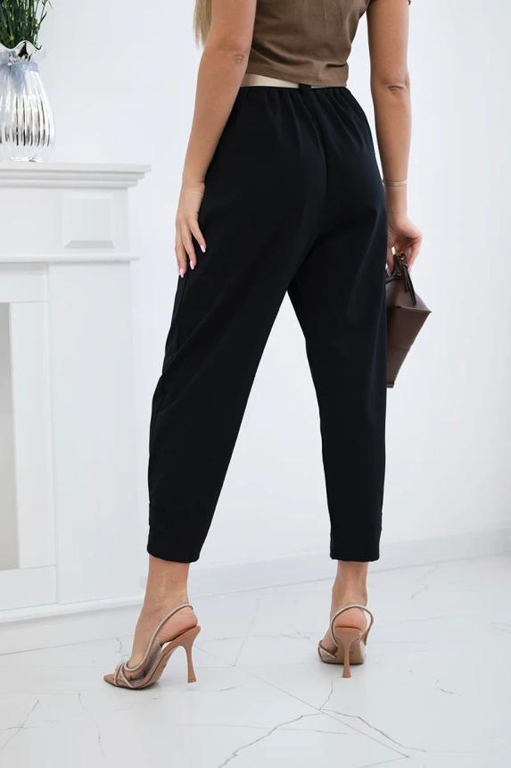 Summer Punto Hose mit Beinabschluss schwarz