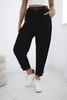 Punto trousers with leg closure black 