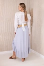 Longer back skirt grey