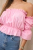 Off-the-shoulder blouse light pink