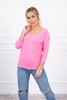 V-neck blouse light pink