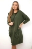 Hooded dress khaki