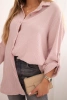 Cotton muslin shirt Plus Size dark powder pink