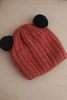 Women's winter wool hat with pom-pom K433 brown