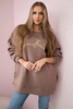 Insulated sweatshirt with Ciao Bella inscription mocca