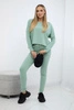 Set mit Oversize-Bluse dunkel mint