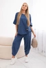 Baumwollset Bluse + Hose Denim