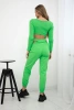 Set with a top blouse green neon