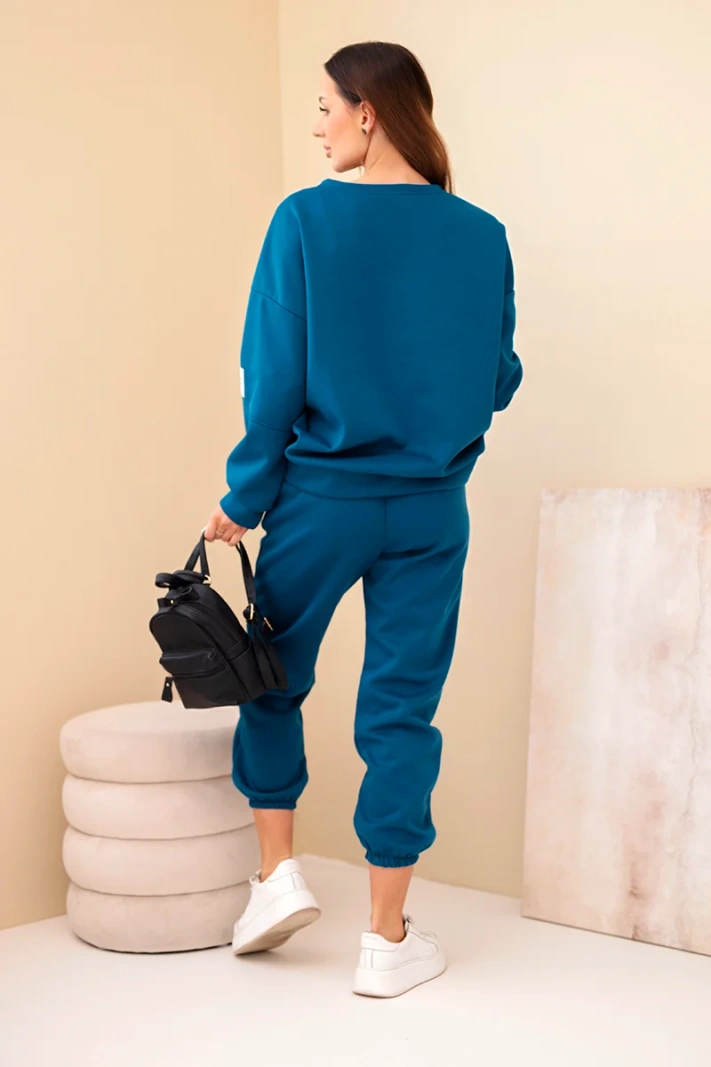Set sweatshirt + pants buttery fabric nautical