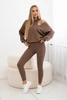3-teiliges Set Bluse + Top + Leggings mocca