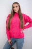 Pullover mit Diamanten über dem Kopf fuchsia