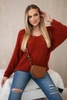 V-neck sweater ginger Ingwer