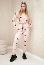 Set with printed pistols dark powdered pink