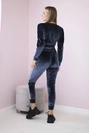 Velurová souprava s nápisem Queen graphite