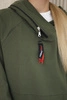 Tunika so zipsom na kapote Oversize khaki