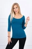 Round neckline blouse marine