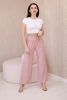 Viscose wide-leg trousers dark powder pink