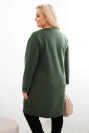 Dámské šaty Plus Size máslo s kapsou a rukávem 3/4 khaki