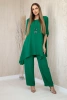 Set of blouse + pants with pendant green