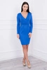 Dress fitted with a cut under the bust cornflower blue