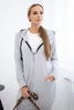 Hooded dress with a hood grey