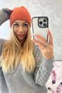 Čiapka tenká Oliwia K252 ruda