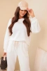 Viskose-Set Sweatshirt + Hose weiß