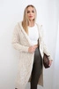 Hooded cardigan beige