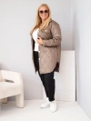 Damenjacke Plus Size gesteppte mit Kragen und Taschen fango