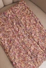 Women's thick wool blend winter scarf KN24 pink + yellow