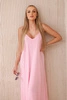 Muslin dress with straps light pink
