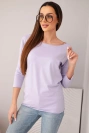 Women's boat-neck blouse light purple