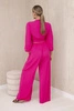Viscose set blouse tied at the bottom + trousers pink