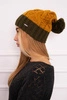 Cap with fleece Paris K212 mustard+khaki
