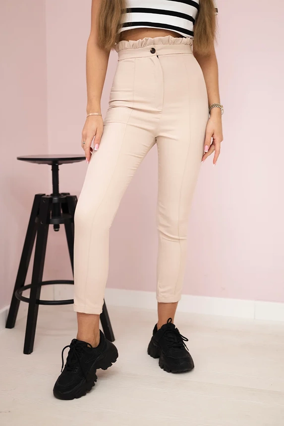 Beigefarbene maßgeschneiderte Hose