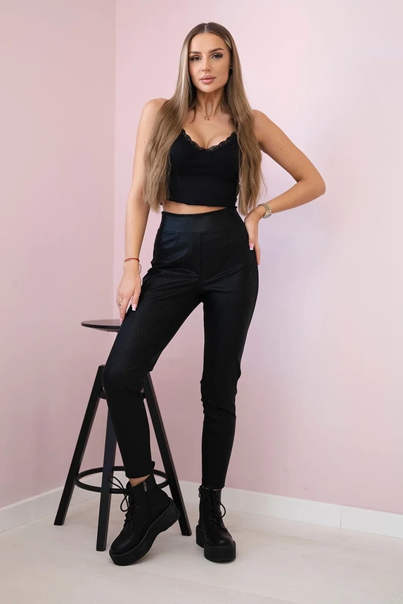 Leggings with an animal motif black