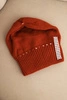 Women's winter wool hat with zirconia K453 auburn