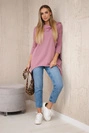 Sweatshirt mit Fahrraddruck dunkelrosa