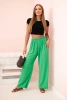 Pants with wide legs light green