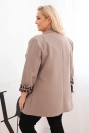 Plus Size women's blazer with a leopard lining fango