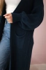 Svetr dlouhý kardigan Tmavý denim
