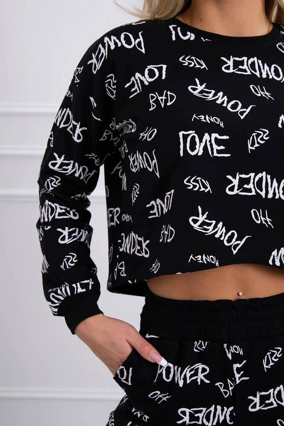 Set with inscriptions black