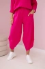 Baumwoll-Sweatshirt-Hosen-Set Fuchsia