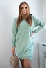 Šaty s kapucňou tmavá mäta