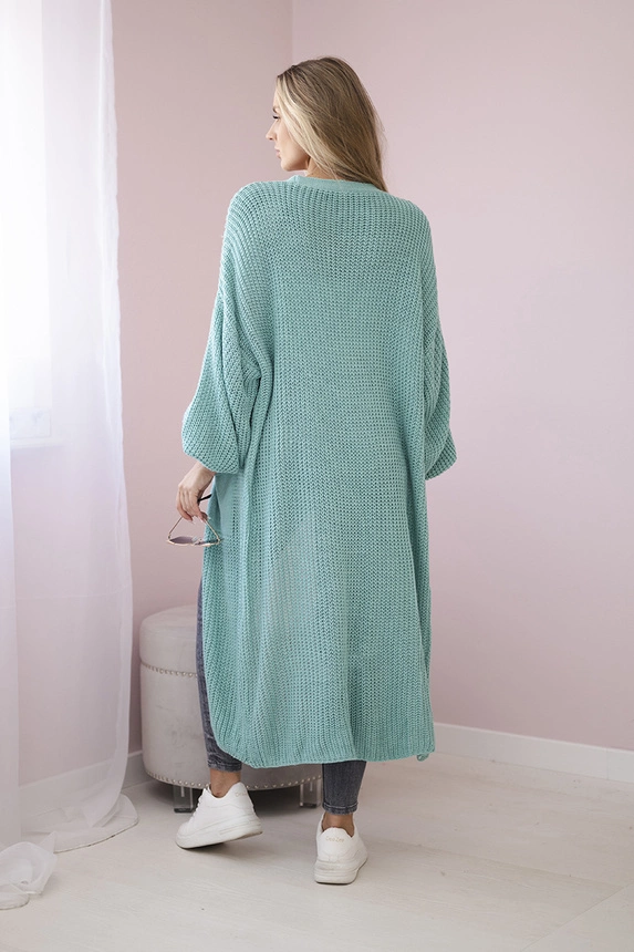 Sweater long cardigan mint