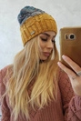 Čapica s fleece Dolores K303 horčica+čierna+mora