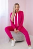 Velour set tied at the neckline fuchsia