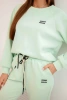 Women's set made of viscose with a sweatshirt and pants mint