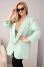 Elegant Plus Size women's blazer mint