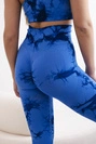 Fitness set top s nastaviteľnými ramienkami + push up legíny chrpa modrá